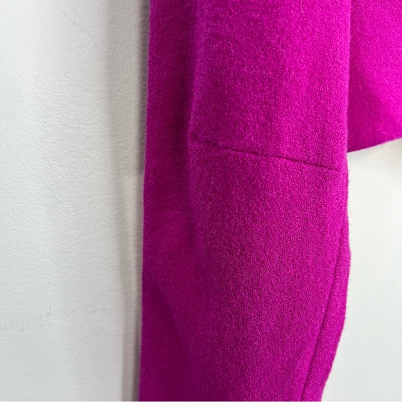 Vintage magenta pink 100% pure wool fitted cropped blazer bolero jacket 6 - Picture 11 of 14